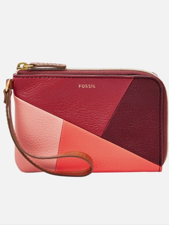 Fossil Handbags - FOSSIL NWT Jayda Colorblock Corner Zip Wristlet Wallet